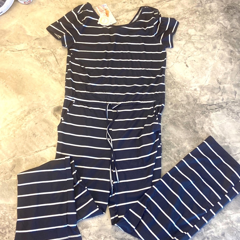 Pretty Garden boutique striped romper
